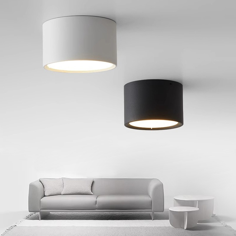 Home Ceiling Drum Light Fixture Flood LED Surface Mount Downlight Home Ceiling Drum Light Fixture Flood LED Surface Mount Downlight